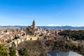 Segovia, Spain Ã¢â¬â View of the Cathedral and the Sierra the Guadarrama behind in Winter